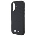 Oryginalne Etui IPHONE 16 BMW Hardcase Carbon Wrapped Metal (BMHCP16S23PUFWC) czarne