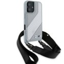 Oryginalne Etui IPHONE 16 BMW Hardcase M Edition Carbon Stripe & Strap (BMHCP16S23PSCCG) szare