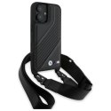 Oryginalne Etui IPHONE 16 BMW Hardcase M Edition Carbon Stripe & Strap (BMHCP16S23PSCCK) czarne