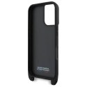 Oryginalne Etui IPHONE 16 BMW Hardcase M Edition Carbon Stripe & Strap (BMHCP16S23PSCCK) czarne