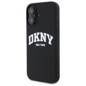 Oryginalne Etui IPHONE 16 DKNY Hardcase Silicone White Printed Logo MagSafe (DKHMP16SSNYACH) czarne