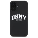 Oryginalne Etui IPHONE 16 DKNY Hardcase Silicone White Printed Logo MagSafe (DKHMP16SSNYACH) czarne