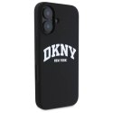 Oryginalne Etui IPHONE 16 DKNY Hardcase Silicone White Printed Logo MagSafe (DKHMP16SSNYACH) czarne