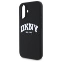 Oryginalne Etui IPHONE 16 DKNY Hardcase Silicone White Printed Logo MagSafe (DKHMP16SSNYACH) czarne