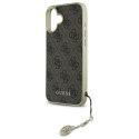 Oryginalne Etui IPHONE 16 Guess Hardcase 4G Charms Collection (GUHCP16SGF4GBR) brązowe