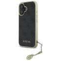 Oryginalne Etui IPHONE 16 Guess Hardcase 4G Charms Collection (GUHCP16SGF4GGR) czarne