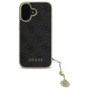 Oryginalne Etui IPHONE 16 Guess Hardcase 4G Charms Collection (GUHCP16SGF4GGR) czarne