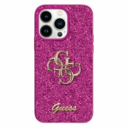 Oryginalne Etui IPHONE 16 Guess Hardcase Fixed Glitter Big 4G (GUHCP16SHG4SGU) fioletowe