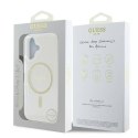 Oryginalne Etui IPHONE 16 Guess Hardcase IML Glitter Circle MagSafe (GUHMP16SHFGERET) transparentne