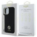 Oryginalne Etui IPHONE 16 Guess Hardcase Silicone Logo Strass 4G (GUHCP16SM4DGPK) czarne