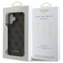 Oryginalne Etui IPHONE 16 PLUS Guess Hardcase 4G Charms Collection (GUHCP16MGF4GBR) brązowe