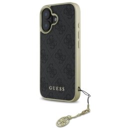 Oryginalne Etui IPHONE 16 PLUS Guess Hardcase 4G Charms Collection (GUHCP16MGF4GGR) czarne