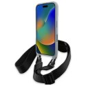 Oryginalne Etui IPHONE 16 PRO BMW Hardcase M Edition Carbon Stripe & Strap (BMHCP16L23PSCCG) szare