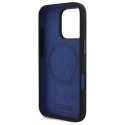 Oryginalne Etui IPHONE 16 PRO BMW Hardcase Silicone Hexagon Blue Line MagSafe (BMHMP16L23SHEB) czarne