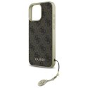 Oryginalne Etui IPHONE 16 PRO Guess Hardcase 4G Charms Collection (GUHCP16LGF4GBR) brązowe