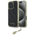 Oryginalne Etui IPHONE 16 PRO Guess Hardcase 4G Charms Collection (GUHCP16LGF4GGR) czarne