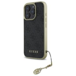 Oryginalne Etui IPHONE 16 PRO Guess Hardcase 4G Charms Collection (GUHCP16LGF4GGR) czarne