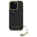 Oryginalne Etui IPHONE 16 PRO Guess Hardcase 4G Charms Collection (GUHCP16LGF4GGR) czarne