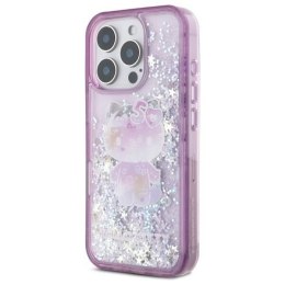 Oryginalne Etui IPHONE 16 PRO Hello Kitty Hardcase Liquid Glitter 50TH Anniversary Party (HKHCP16LL50PPU) fioletowe