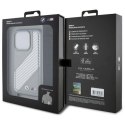 Oryginalne Etui IPHONE 16 PRO MAX BMW Hardcase M Edition Carbon Stripe & Strap (BMHCP16X23PSCCG) szare