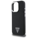 Oryginalne Etui IPHONE 16 PRO MAX Guess Hardcase Grained Triangle MagSafe (GUHMP16XPGTSPSK) czarne