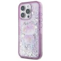 Oryginalne Etui IPHONE 16 PRO MAX Hello Kitty Hardcase Liquid Glitter 50TH Anniversary Party (HKHCP16XL50PPU) fioletowe