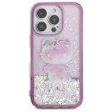 Oryginalne Etui IPHONE 16 PRO MAX Hello Kitty Hardcase Liquid Glitter 50TH Anniversary Party (HKHCP16XL50PPU) fioletowe