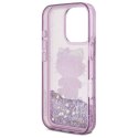 Oryginalne Etui IPHONE 16 PRO MAX Hello Kitty Hardcase Liquid Glitter 50TH Anniversary Party (HKHCP16XL50PPU) fioletowe