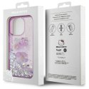 Oryginalne Etui IPHONE 16 PRO MAX Hello Kitty Hardcase Liquid Glitter 50TH Anniversary Party (HKHCP16XL50PPU) fioletowe