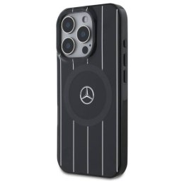 Oryginalne Etui IPHONE 16 PRO MAX Mercedes Hardcase MB Double Layer Crossed Lines MagSafe (MEHMP16X23HRSK) czarne