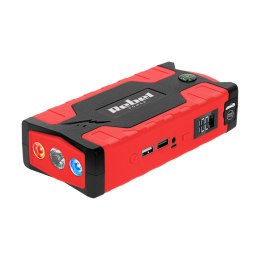 Jump starter - power bank z przewodami rozruchowymi i kompresorem