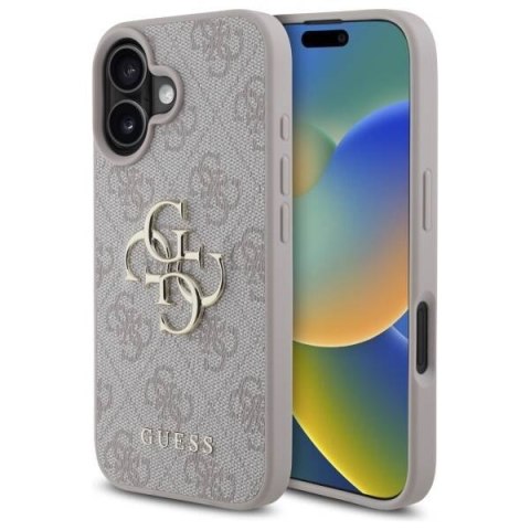 Oryginalne Etui IPHONE 16 PLUS Guess Hardcase 4G Big Logo (GUHCP16M4GMGPI) różowe