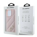 Oryginalne Etui IPHONE 16 PRO MAX Karl Lagerfeld Hardcase Quilted Signature (KLHCP16XPQDSMGP) różowe