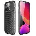 Etui IPHONE 16 PRO Pancerne Shockproof Nexeri Carbon Fiber czarne