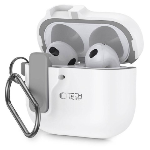 Etui APPLE AIRPODS 4 Tech-Protect Slim Hook białe