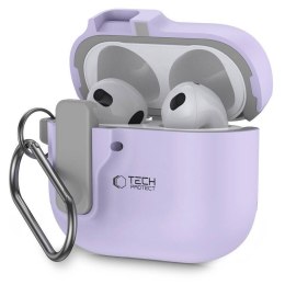 Etui APPLE AIRPODS 4 Tech-Protect Slim Hook lawendowe