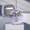 Etui APPLE AIRPODS 4 Tech-Protect Slim Hook lawendowe