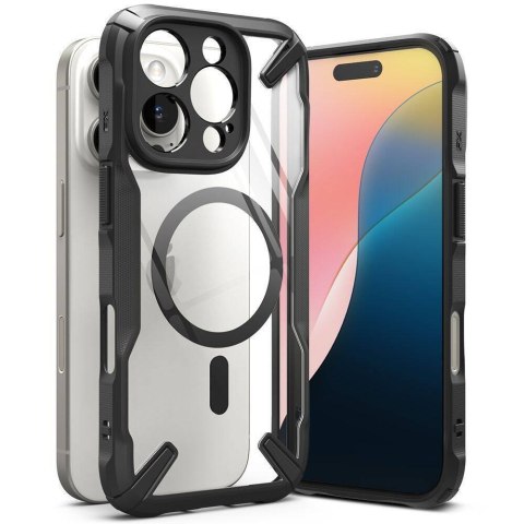 Etui IPHONE 16 PRO MAX Ringke Fusion X Magnetic Magsafe czarne