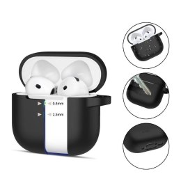 Etui do APPLE AIRPODS 4 Tech-Protect Silicone Hook czarne