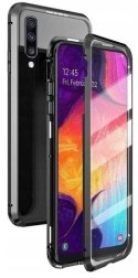 Etui IPHONE 16 PLUS Double Magnetic 360° Aluminium i Szkło Hartowane czarne