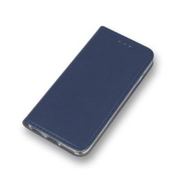 Etui IPHONE 16 PLUS Portfel z Klapką Skóra Ekologiczna Kabura Magnet Book granatowe