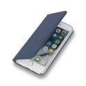 Etui IPHONE 16 PLUS Portfel z Klapką Skóra Ekologiczna Kabura Magnet Book granatowe