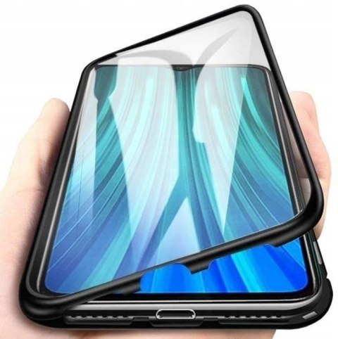 Etui IPHONE 16 PRO MAX Double Magnetic 360° Aluminium i Szkło Hartowane czarne