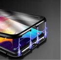 Etui IPHONE 16 PRO MAX Double Magnetic 360° Aluminium i Szkło Hartowane czarne