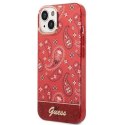 Oryginalne Etui IPHONE 14 Guess Hardcase Bandana Paisley czerwone