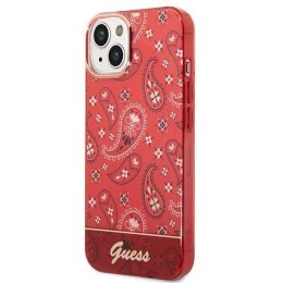 Oryginalne Etui IPHONE 14 Guess Hardcase Bandana Paisley czerwone