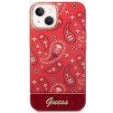 Oryginalne Etui IPHONE 14 Guess Hardcase Bandana Paisley czerwone