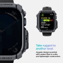 Etui APPLE WATCH 10 (46MM) Spigen Rugged Armor Dark szare