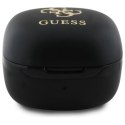 Guess słuchawki Bluetooth GUTWSJ144ESK TWS + stacja dokująca czarny/black Iridescent 4G Printed Logo