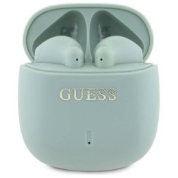 Guess słuchawki Bluetooth GUTWSJ14ESGN TWS + stacja dokująca zielony/green Printed Classic Logo